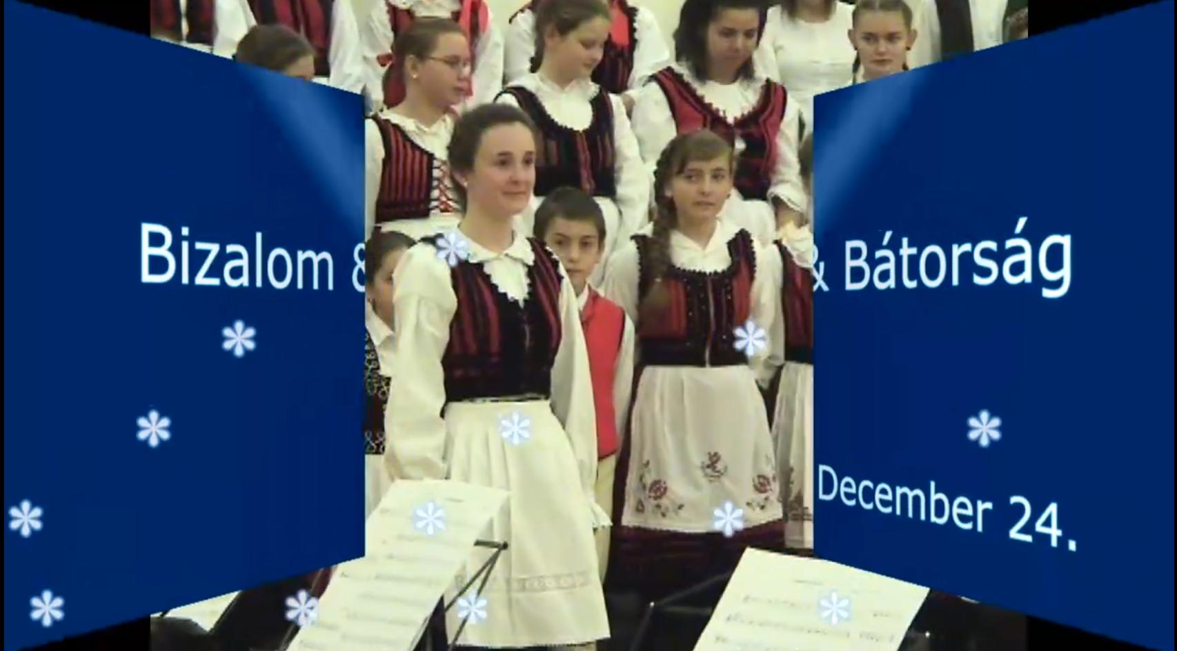 December 24. A Marosszéki Kodály Zoltán Gyermek- és Ifjúsági Kar karácsonyi ajándéka