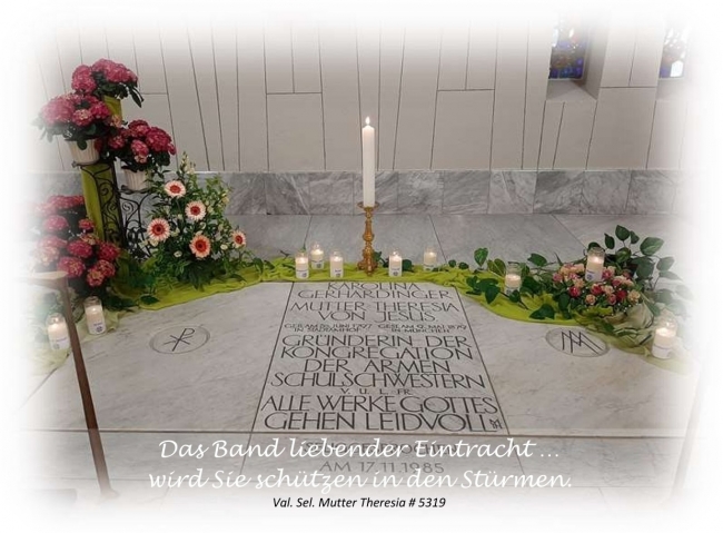 Képeslap a Bajor Tartományból - Terézia anya sírja Münchenben