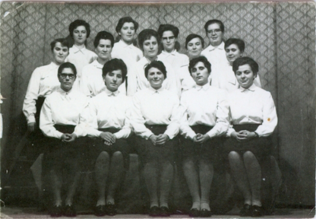 As a postulant (first row, on the right)